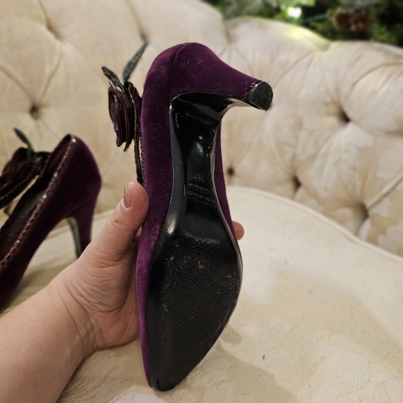 Invintage velvet with leather accent Mark jacobs shoes - Picture 8 of 9